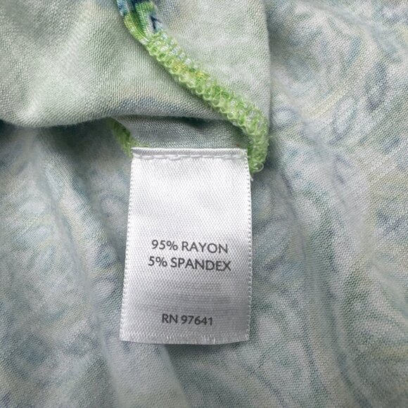 J Jill Blue Green Paisley Print Sleeveless Knit Maxi Dress Sz M Vacation Travel - Picture 9 of 10